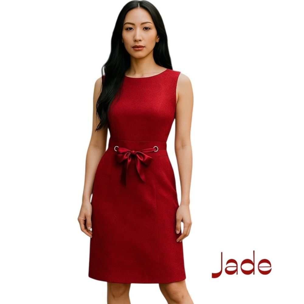 Jade Ruby Red Rhinestone Sheath Dress Size 10 Event Occasion Elegant